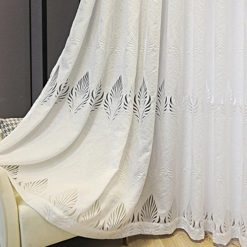 American Retro Christmas Tree Knitted Blackout Curtains