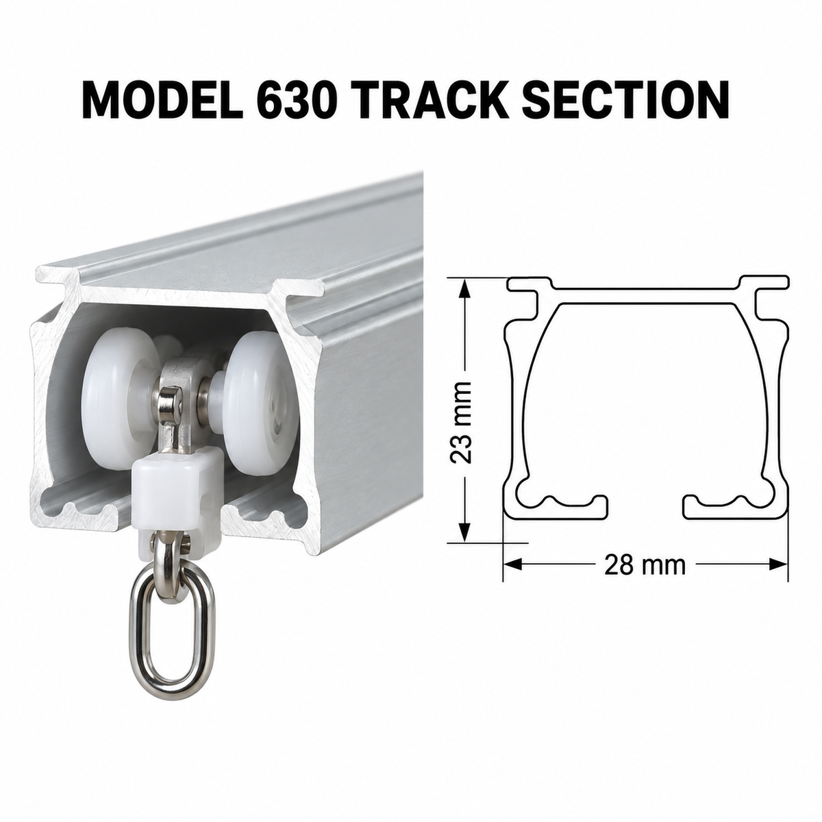 Model 630 HD track section