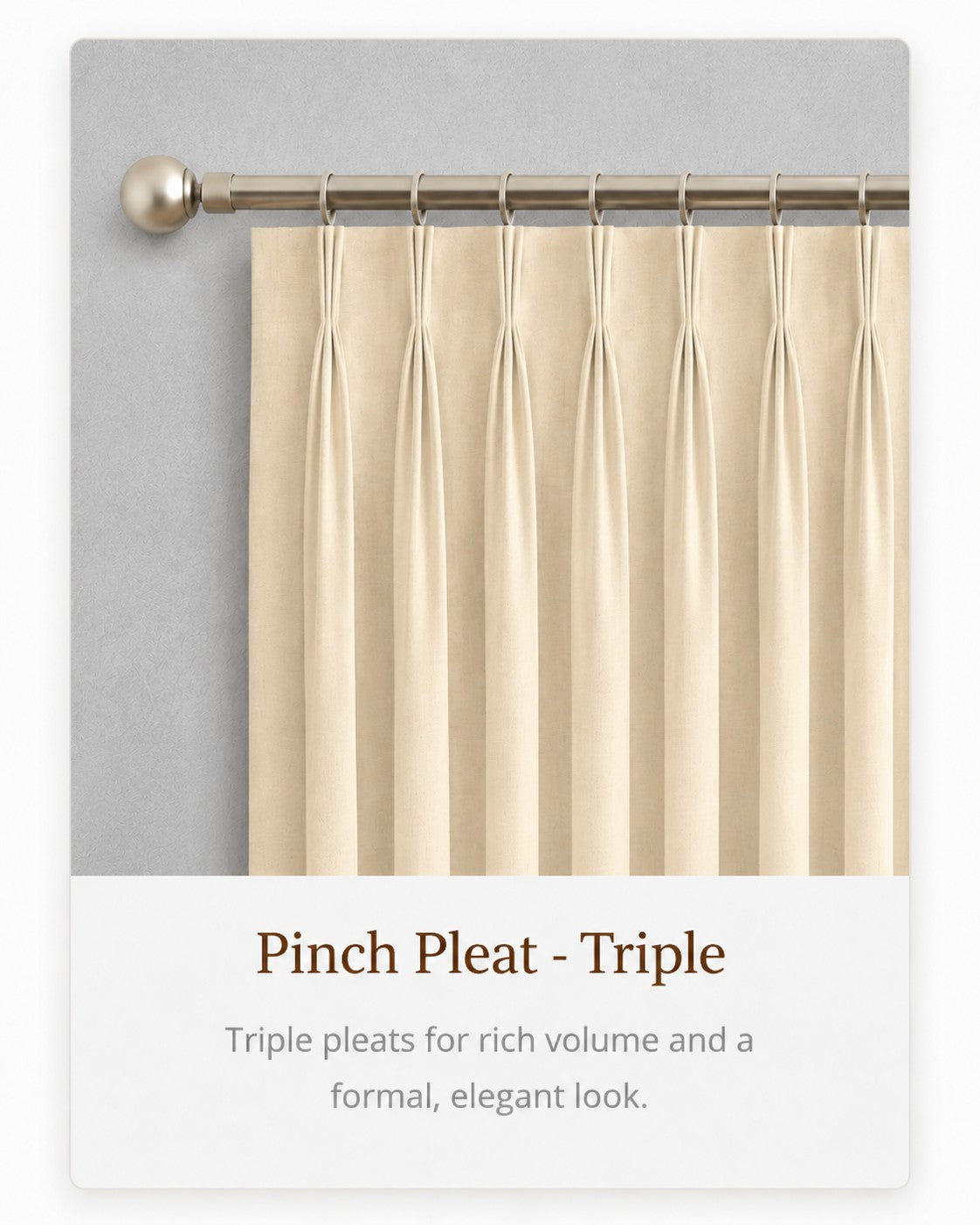 Pinch Pleat - Triple